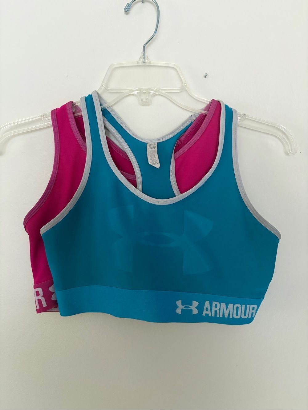 Under Armour Blue & Pink Racerback Sports Bra Duo